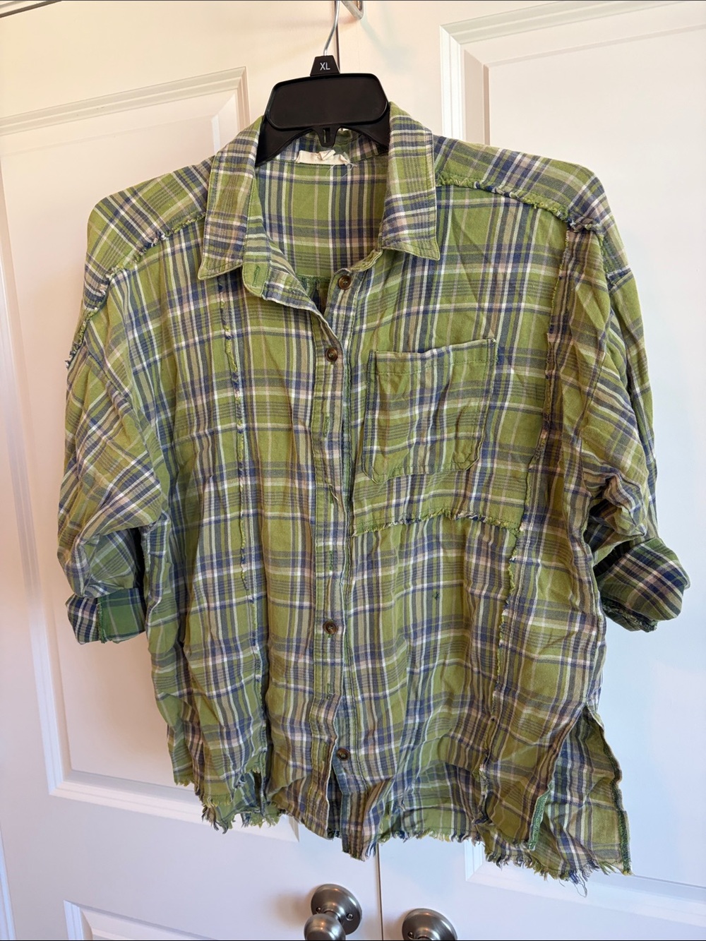 Easel Green Plaid Button-Down Shirt